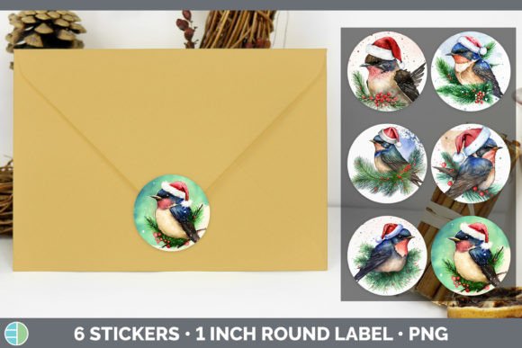 Barn Swallow Christmas Stickers Sticke Illustrations Review