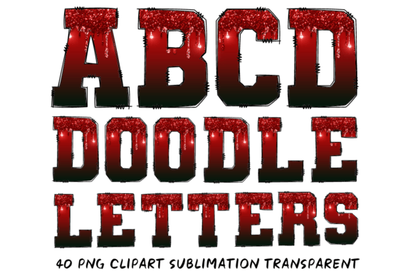 Christmas Dripping Glitter Alphabet 7 for Illustrations