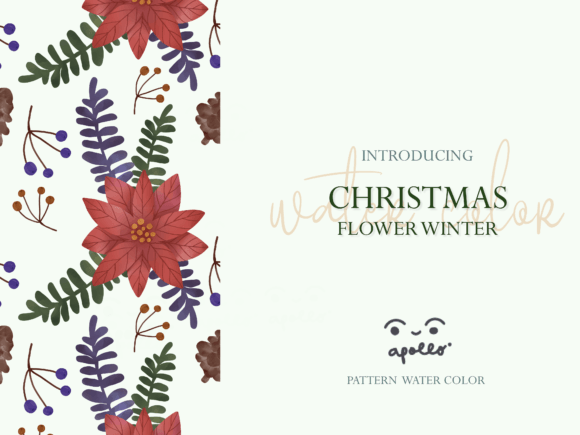Christmas Flower Winter Pattern 01 Illustrations Review