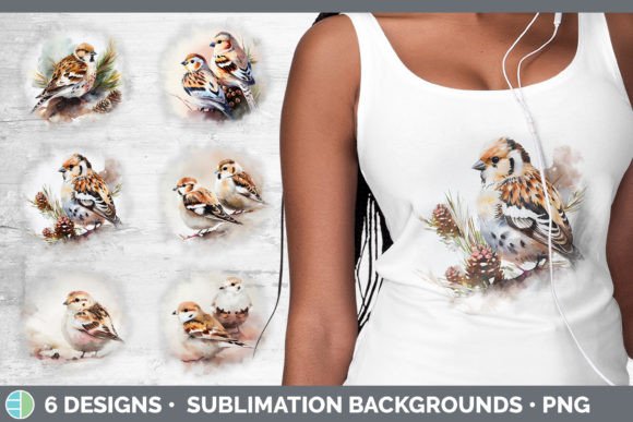 Christmas Snow Bunting Background Grun Illustrations
