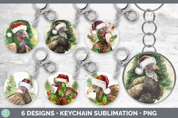 Christmas Turkey Keychain Bundle Keyri Illustrations Review