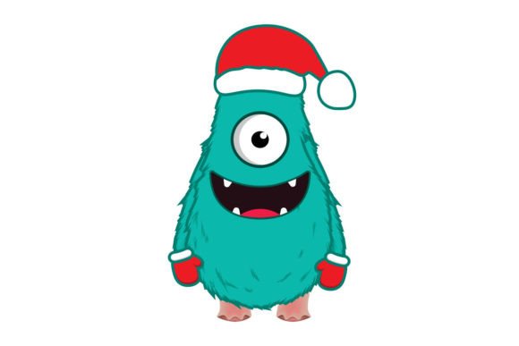 Illustration Vector Monster Christmas for Branding and Packaging
