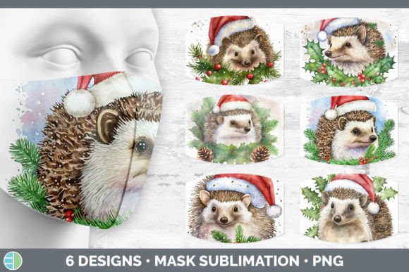 Santa Hedgehog Christmas Mask Sublimat Illustration Review
